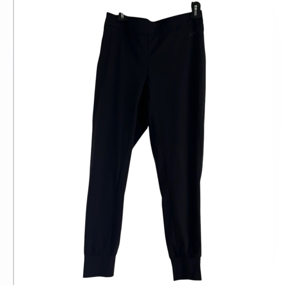 Nike Black Track Pants Dry Fit Joggers (gray Nike check) size Medium EUC